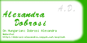 alexandra dobrosi business card